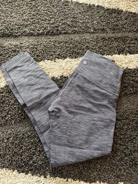 lululemon athletica Gray Striped Leggings